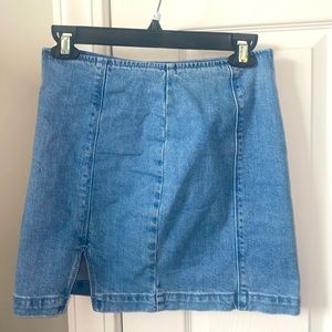 PACSUN MINI DENIM SKIRT WITH SIDE ZIPPER